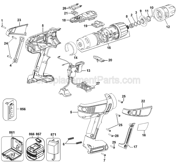 Page A Diagram and Parts List for FS18D Type 1 Black and Decker Electric Drill